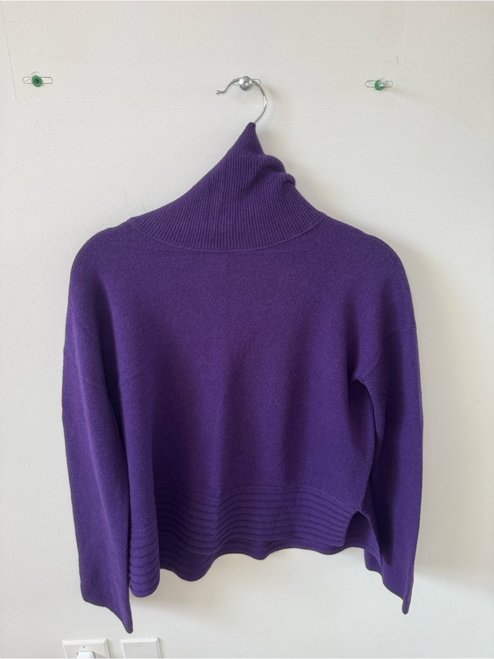 Inhabit Deep Purple Turtleneck Sweater